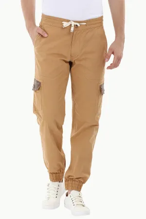 Twill Cargo Cuff Jogger Pants