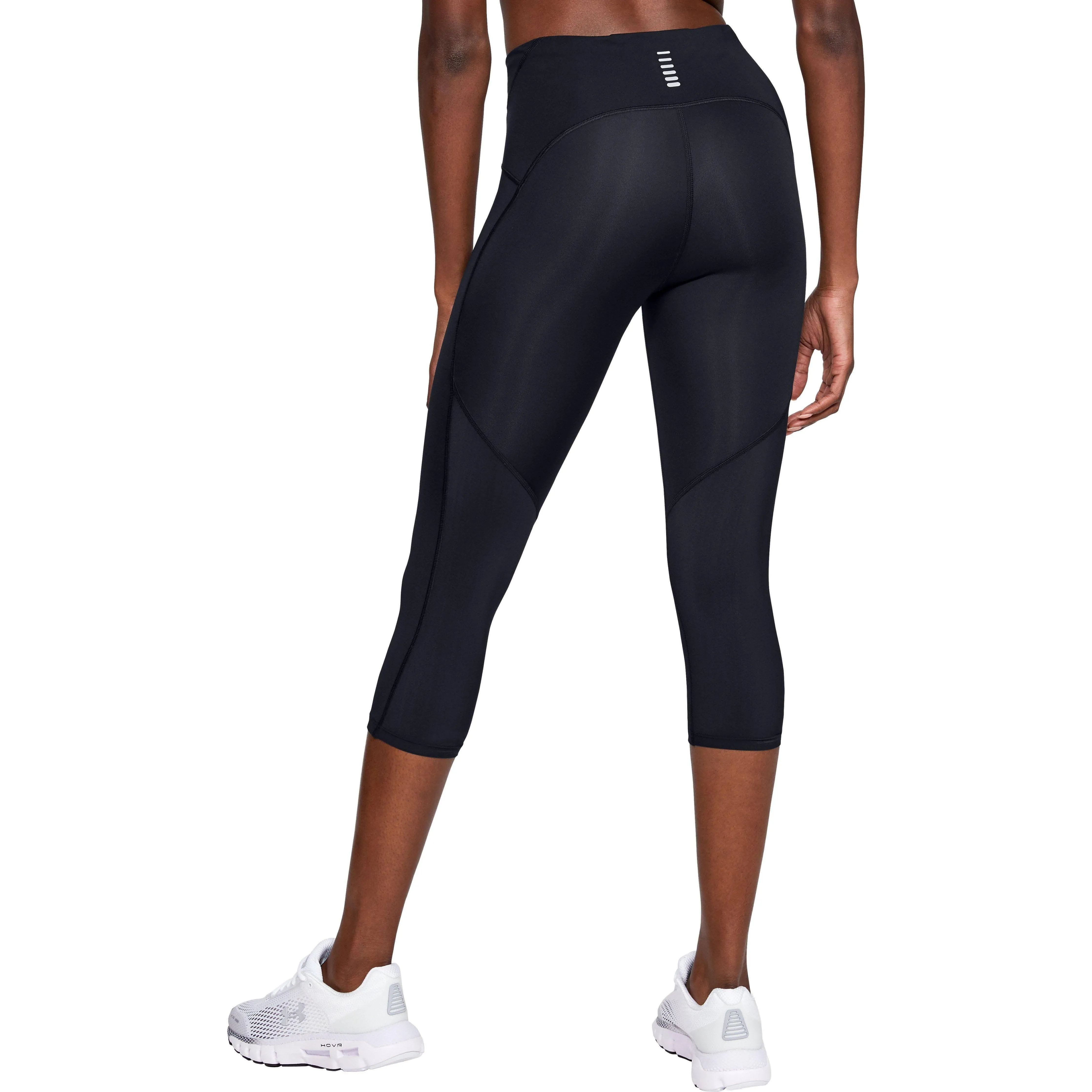 Under Armour Fly Fast Speed Womens 3/4 Capri Running Tights - Black