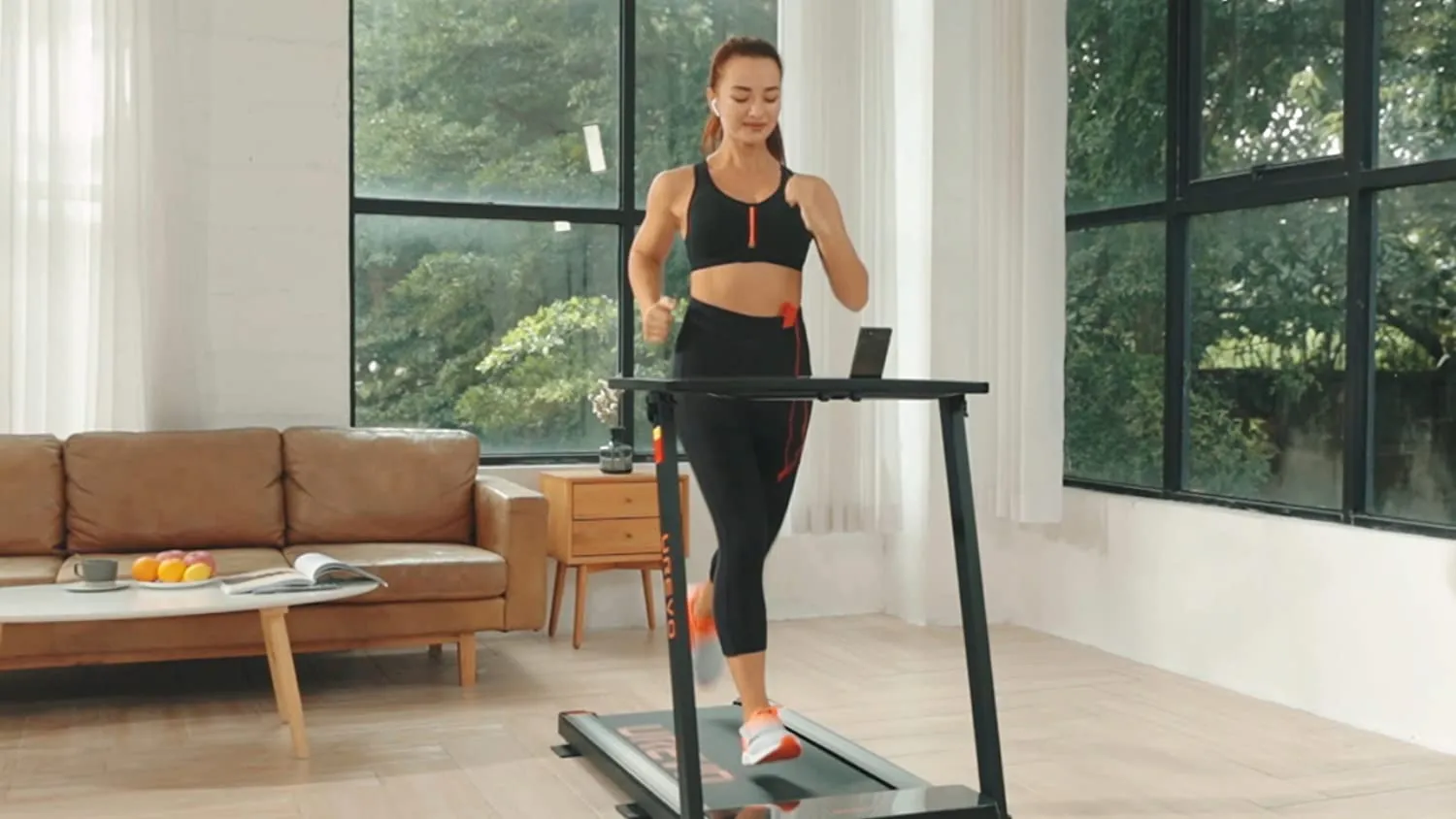 UREVO Foldable Treadmills for Home,Under Desk Electric Treadmill Workout Running Machine,2.5HP Portable Compact Treadmill with 12 Pre Set Programs and 16.5 Inch Wide TreadBelt