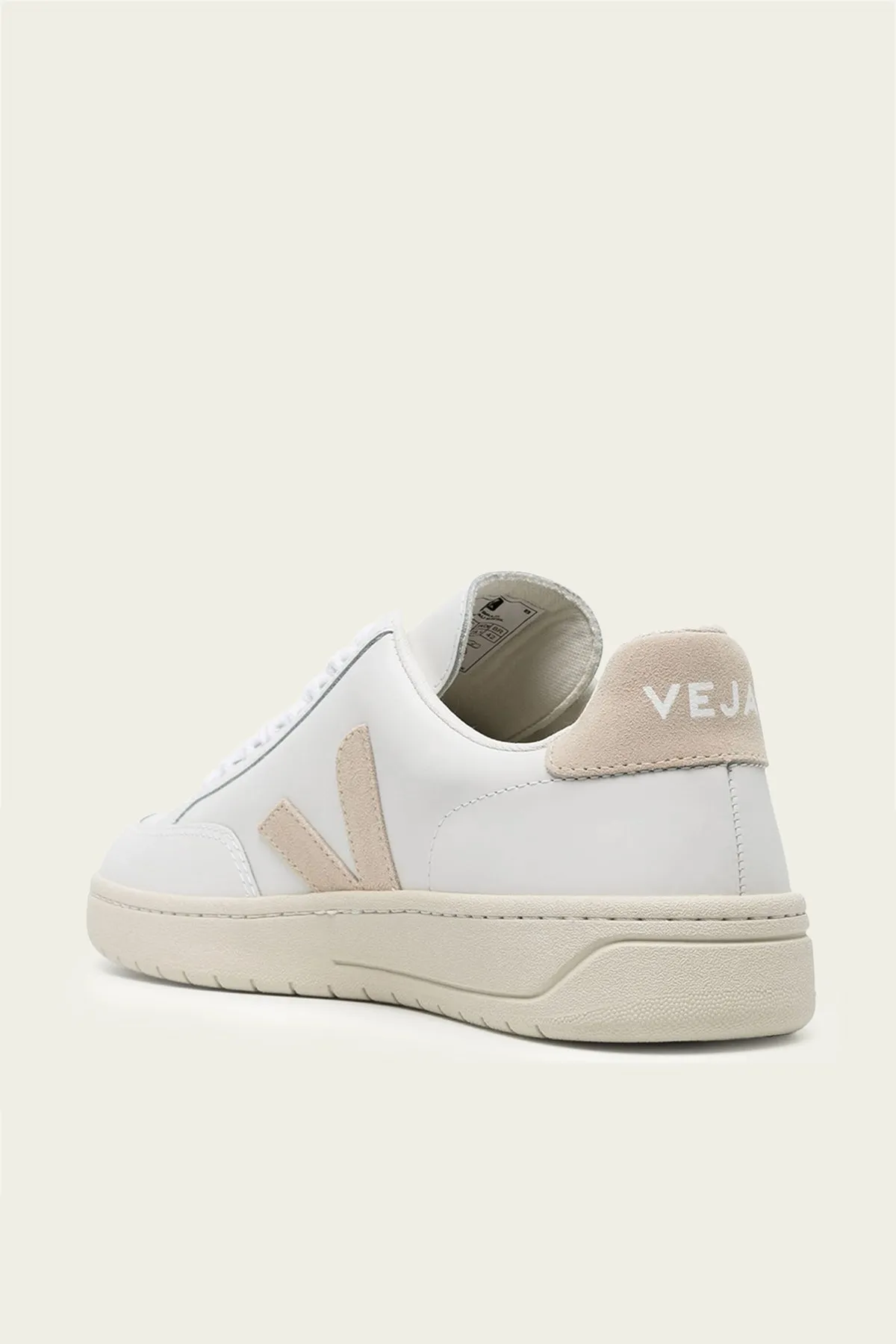 V-12 Leather Sneaker in White Sable