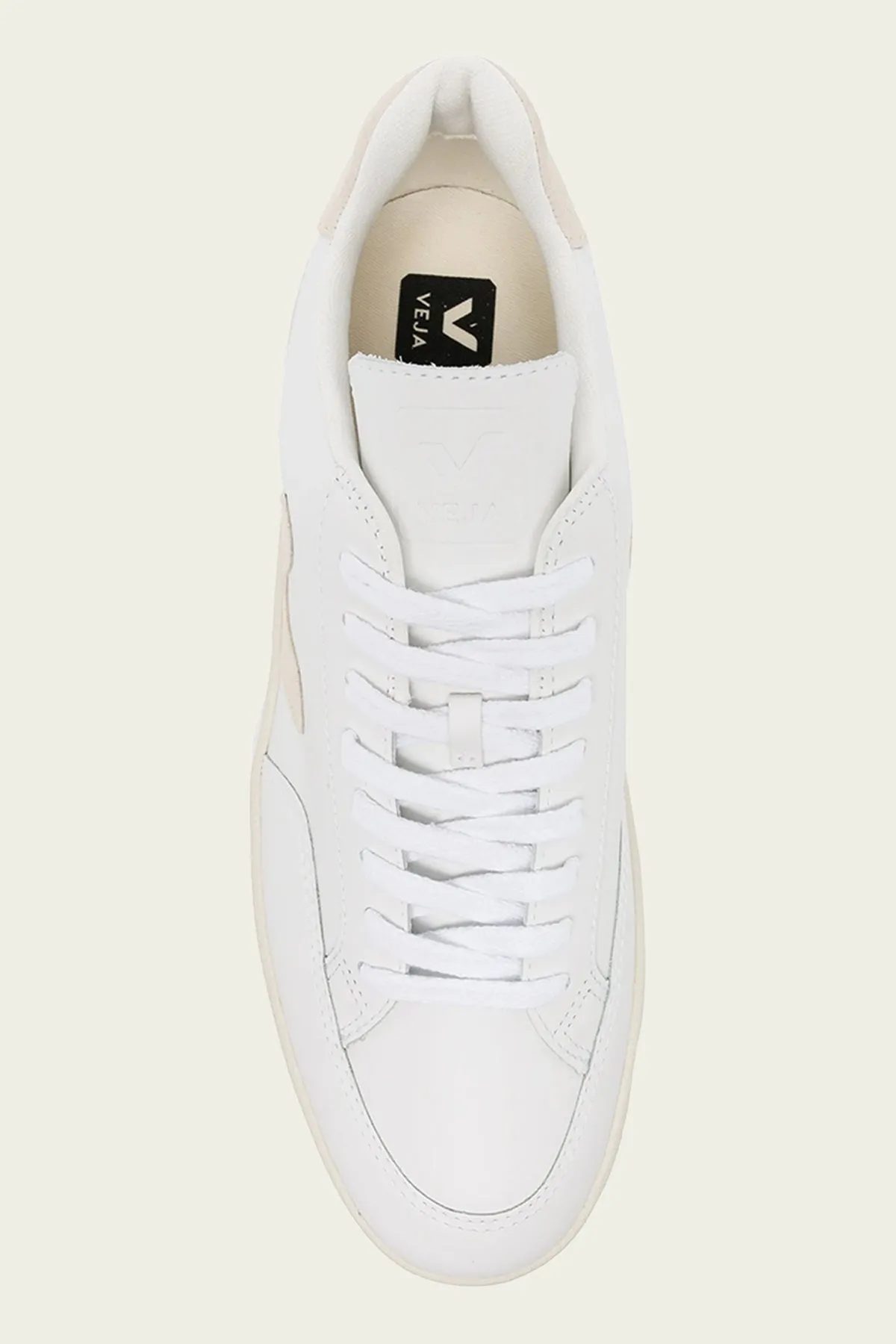 V-12 Leather Sneaker in White Sable