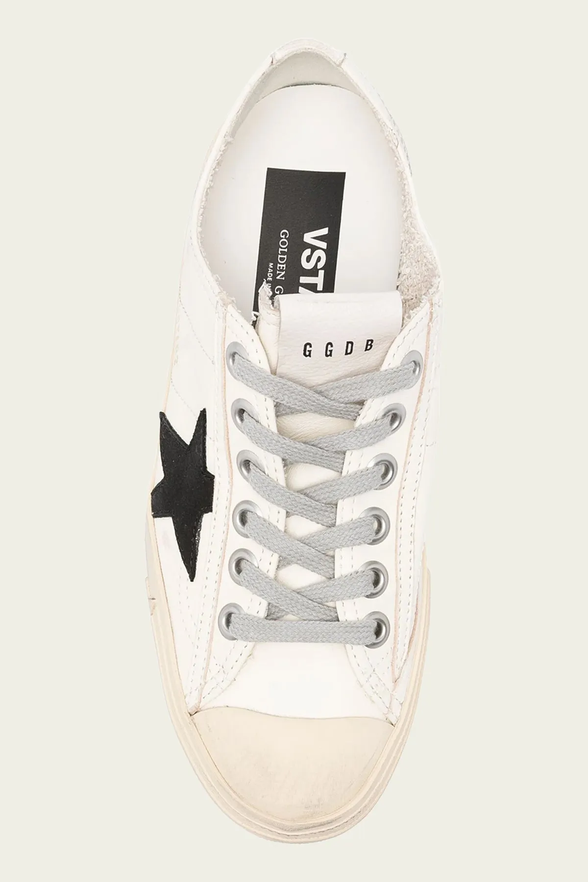 V-Star 2 Dirty White Black Star Leather Sneaker