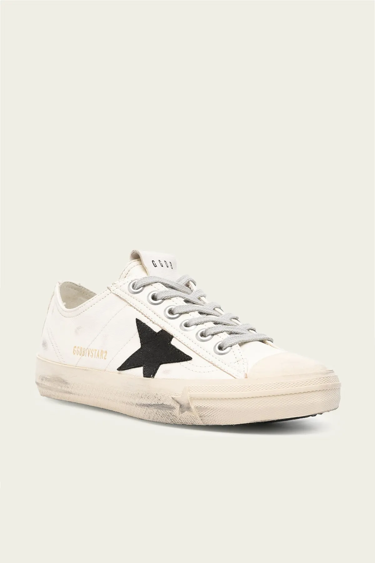 V-Star 2 Dirty White Black Star Leather Sneaker