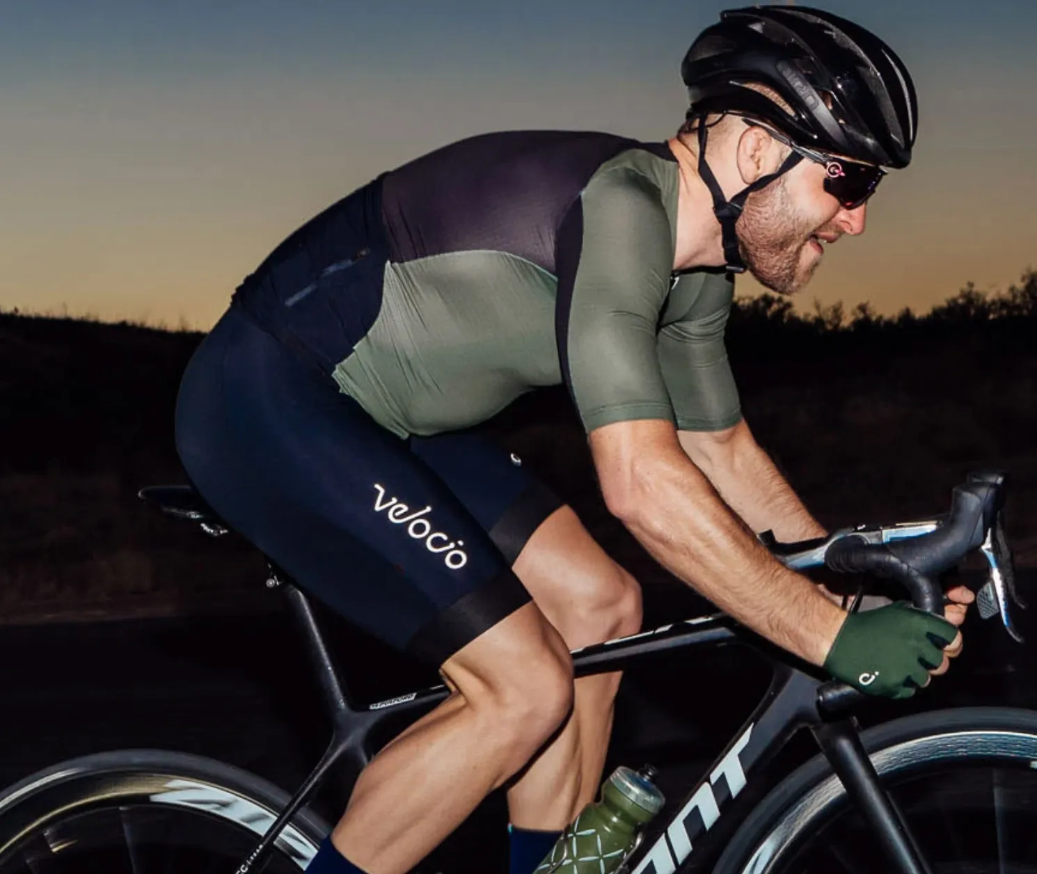 VELOCIO CONCEPT MENS JERSEY DARK OLIVE/BLACK