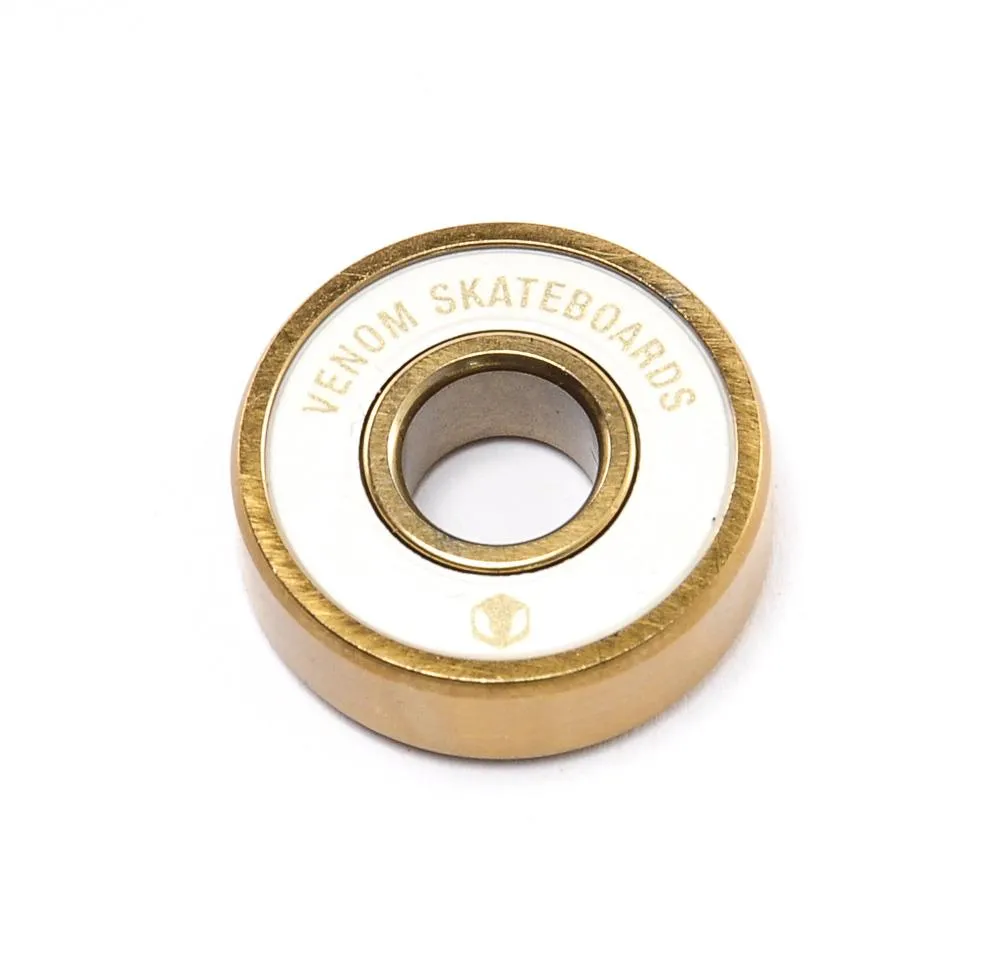 Venom Premium Precision Gold Skateboard Bearings & Venom Bearing Lubricant Pack
