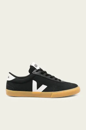 Volley Canvas Men Sneaker in Black White Natural