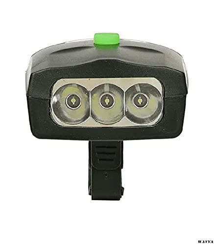 Wavva LED Light Orange Bicycle Bike Accessories Adjustable Safety Warning Loud Horn Black (3 Modes)