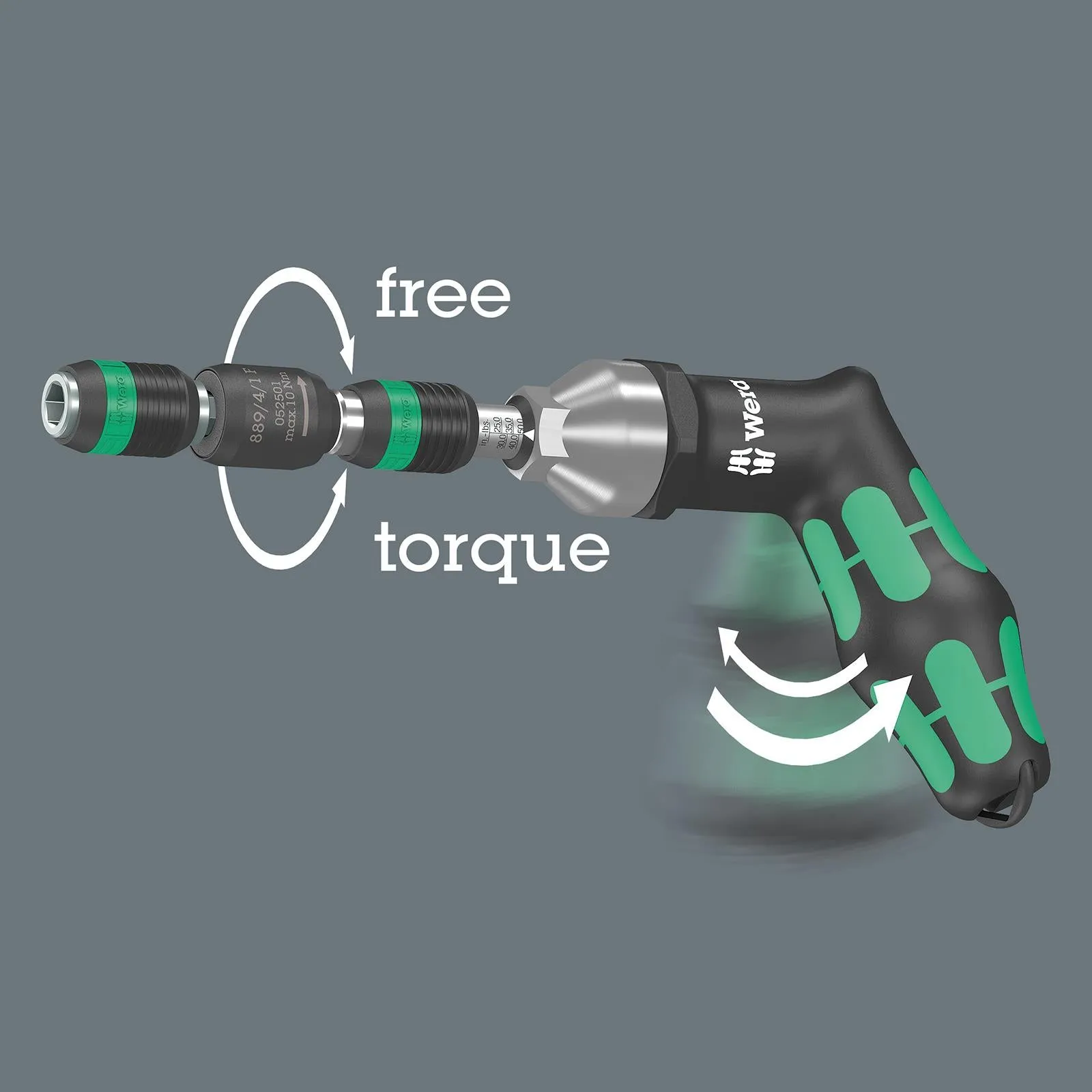 Wera Bit Holder Rapidaptor Free Running for Torque Screwdrivers with Pistol Handle 899/4/1 F