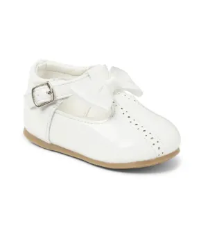 White Bow Hard Sole Shoe