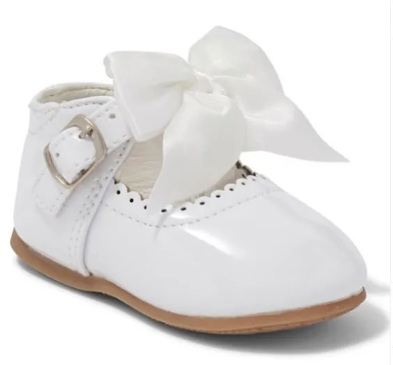 White Kylie Bow Shoes