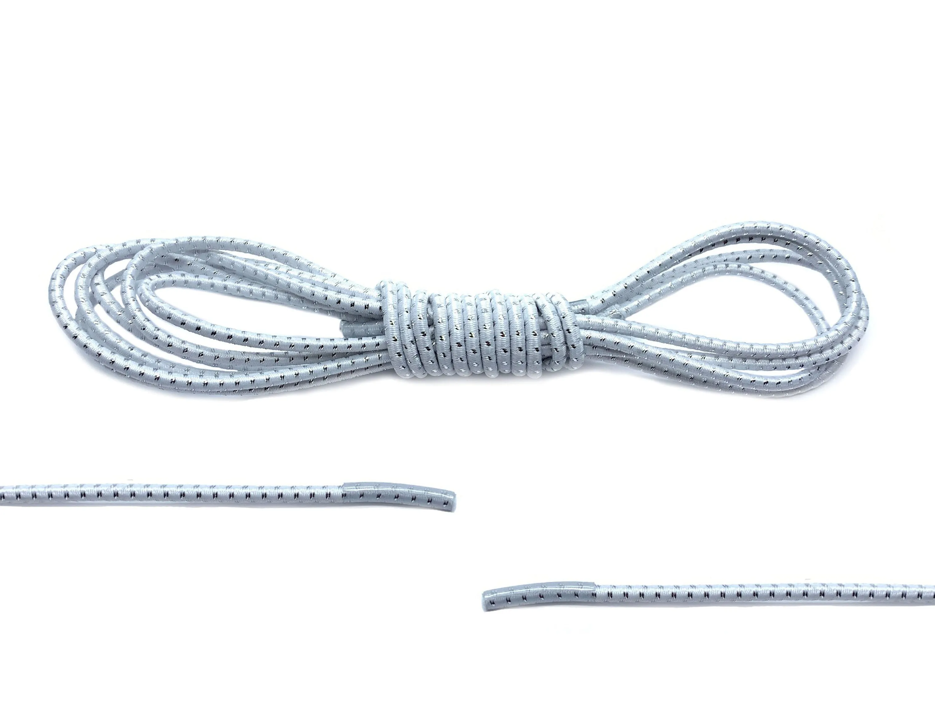 White / Silver Elastic Laces