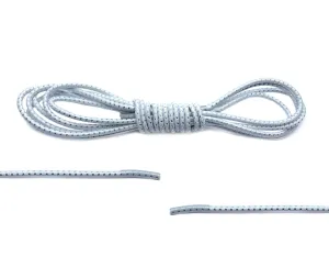 White / Silver Elastic Laces
