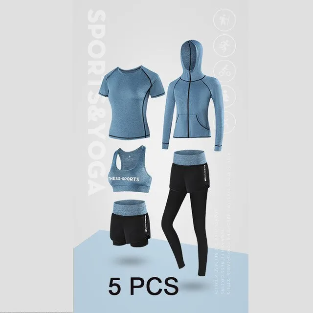 Women Jogging Sets Sports Suit Yoga Wear Gym Fitness Clothing for Woman Outdoor Running Training Workout Quick Dry