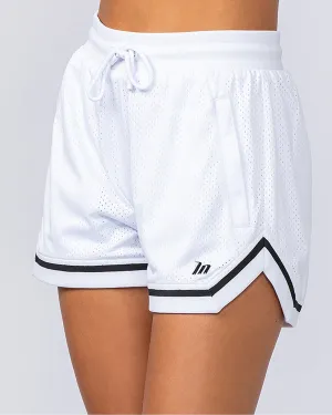 Womens 3" Basketball Shorts - White