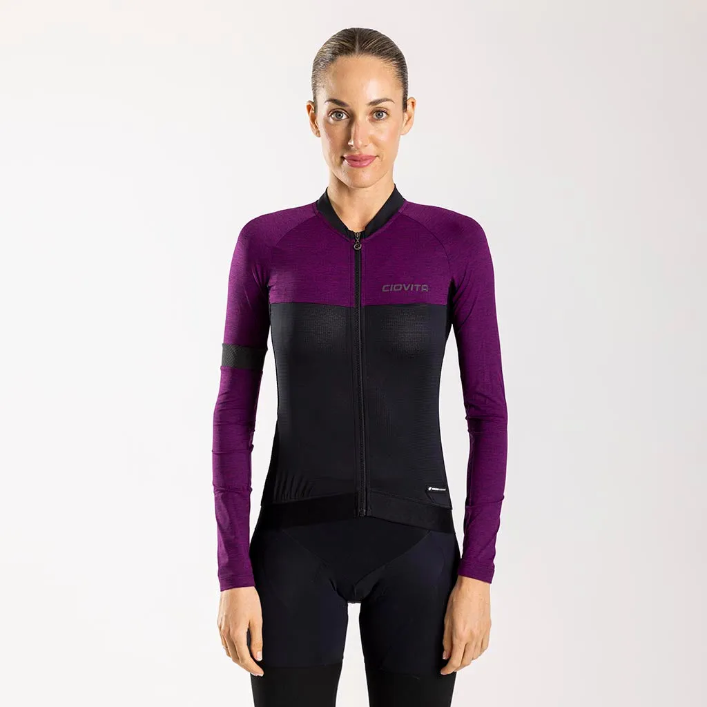 Women's Opera Long Sleeve Jersey (Magenta)