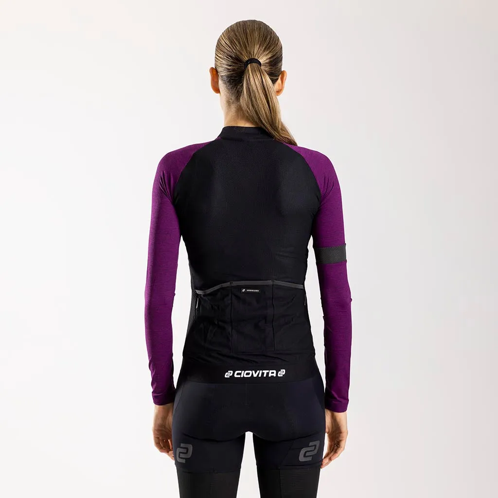 Women's Opera Long Sleeve Jersey (Magenta)