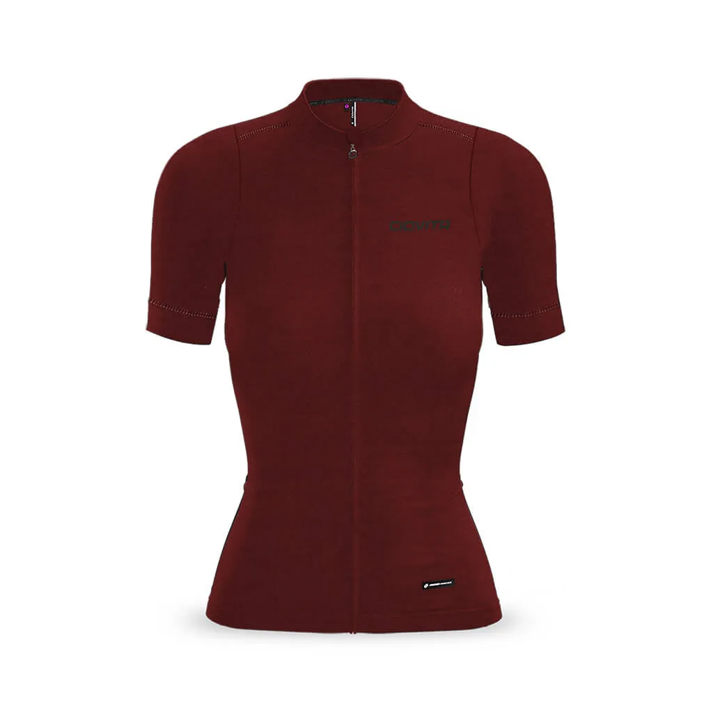 Women's Pecora Merino Cycling Jersey (Bloodstone)