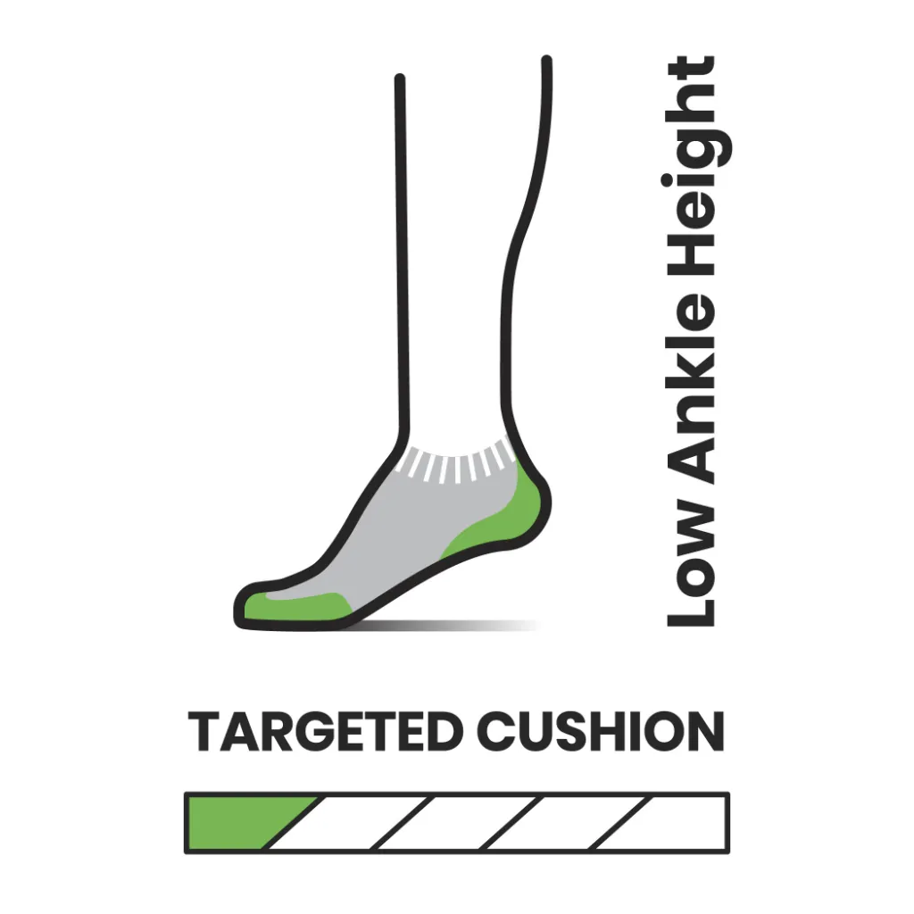 Women's Run Targeted Cushion Brushed Print Low Ankle