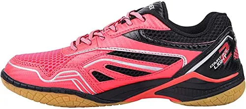 Yonex C-Ace Coral Red and Black Non Marking Light Badminton Shoes (9 UK)
