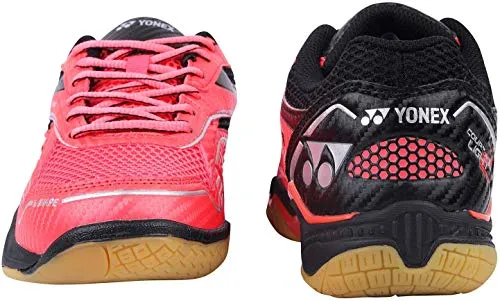 Yonex C-Ace Coral Red and Black Non Marking Light Badminton Shoes (9 UK)