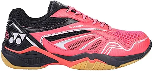 Yonex C-Ace Coral Red and Black Non Marking Light Badminton Shoes (9 UK)