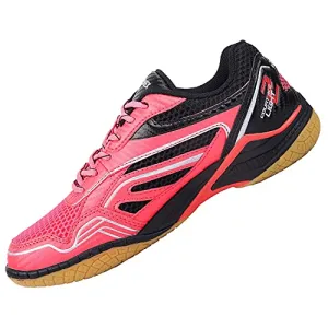 Yonex C-Ace Coral Red and Black Non Marking Light Badminton Shoes (9 UK)