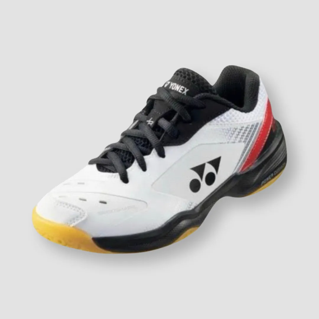 YONEX Kids Power Cushion 65JR3 EX White/Red Kids Badminton Shoe