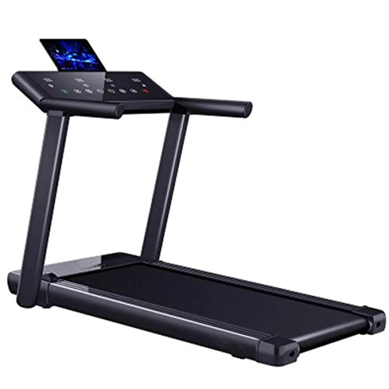 Zzfni treadmill Electric Treadmill Foldable Running Machine 14 km/h Max Speed Easy Assembly with Adjustable Display Panel 3-Level Manual Incline Convenient Tablet Stand for Home Use foldable treadmill