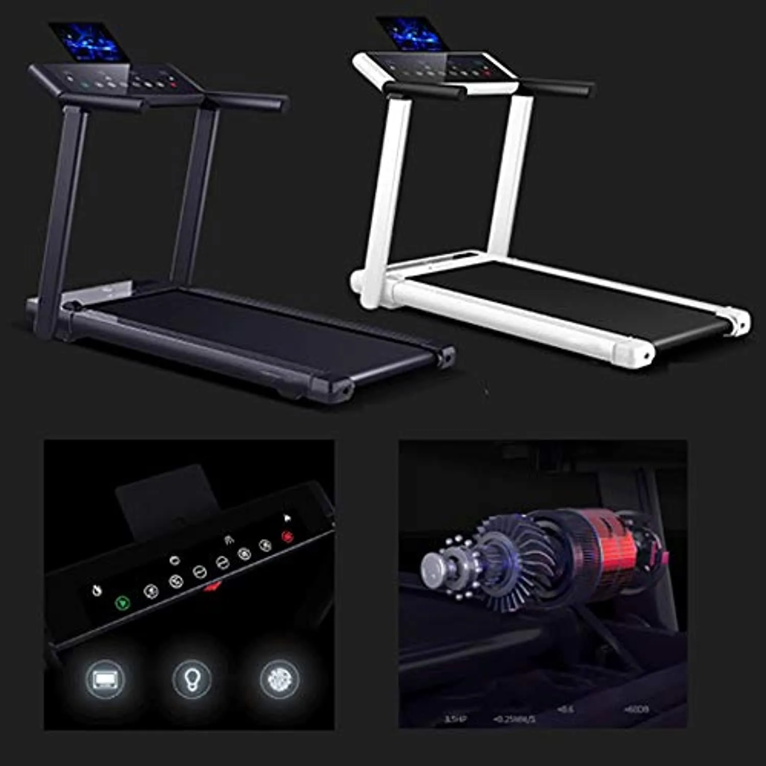 Zzfni treadmill Electric Treadmill Foldable Running Machine 14 km/h Max Speed Easy Assembly with Adjustable Display Panel 3-Level Manual Incline Convenient Tablet Stand for Home Use foldable treadmill